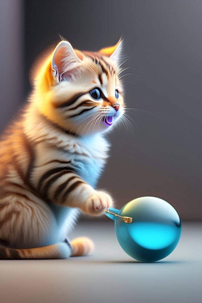 Котенок с шаром